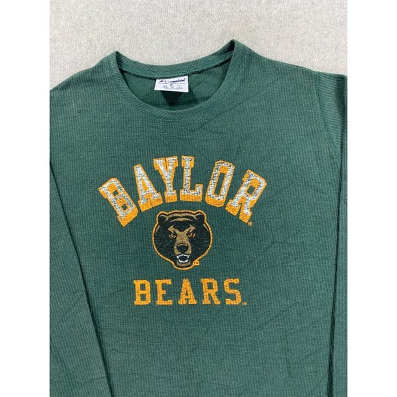 Baylor Bears Champion Thermal Long Sleeve Shirt (Men's Medium) Green - Picture 2 of 12